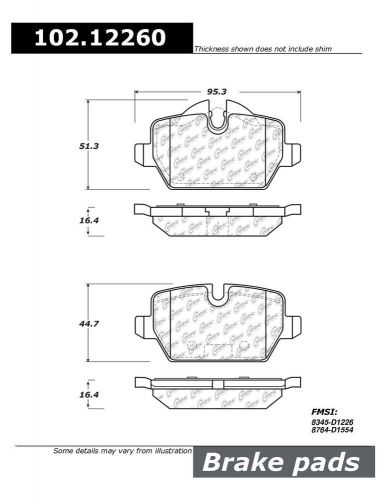 Disc brake pad-c-tek metallic brake pads rear centric 102.12260