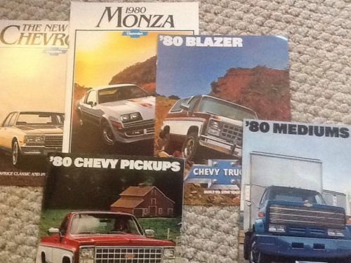 Chevy,showroom brochures, 1980, monza, blazer, c10, cc50,impala, caprice