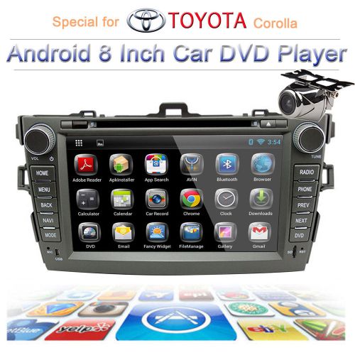 3d gps wifi / 3ganti-frinction dual-core 1080p  8"  android  for toyota corolla