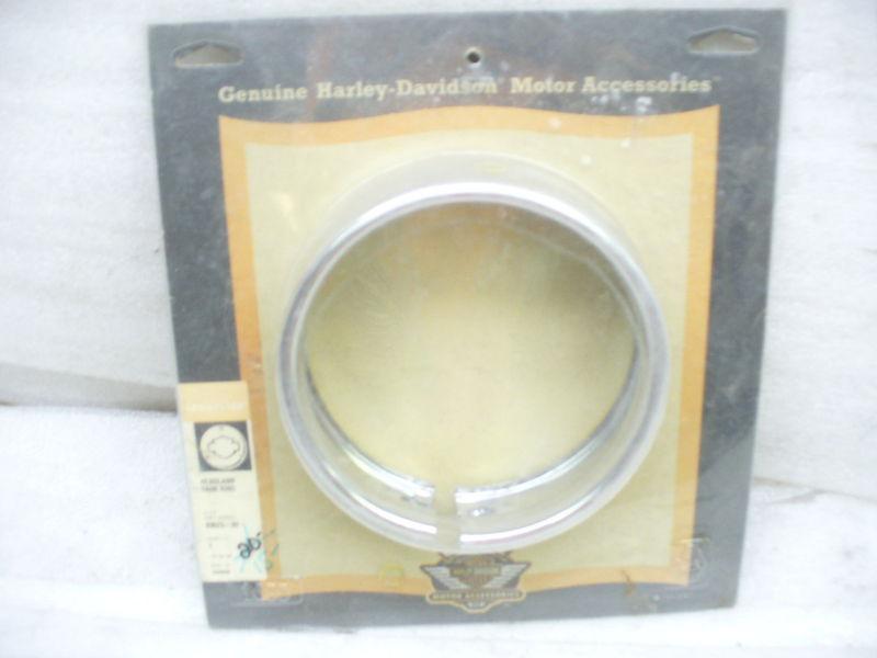 Harley 63-03 xl chrome extended headlamp trim ring, #69625-99.