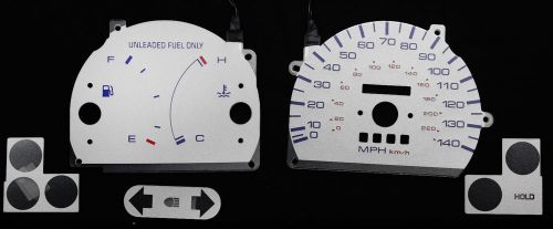 140mph indiglo gauge face silver reverse overlay new for 1990-1994 mazda protege