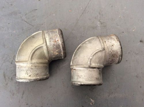 2 kawasaki 650 sx x2 oem exhaust elbow fitting &amp; tube with clamps  great shape!