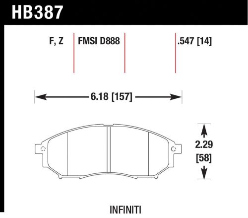 Hawk performance hb387z.547 disc brake pad