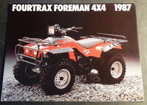 Vintage original 1987 honda fourtrax 4x4 sales brochure 4 pages  (648)