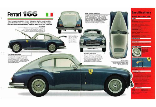 Ferrari 166 imp brochure: 1948,1949,1950