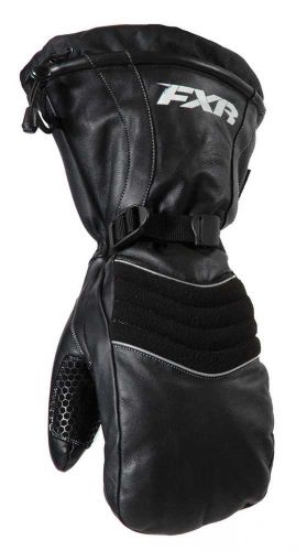 Fxr-snow leather womens insulated/waterproof mitts/gloves,black,womens small/sm