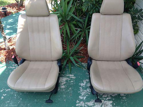 Bmw e30 seats pair tan beige front 325i with seat rails located holiday 34691 nr