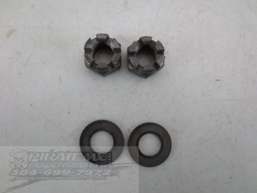 Yamaha 350 raptor front wheel hub spindle castle nuts yfm350s #20 2005