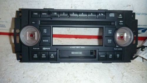 04-10 chrysler dodge radio 6 disc cd cassette face control panel p05064032al *