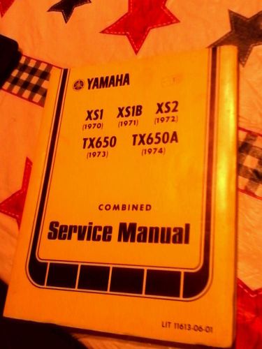 1970-1974 genuine yamaha xs1 xs1b xs2 tx650 tx650a ohc twins service manual old