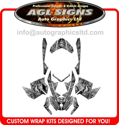 Skull sled wrap  for ski-doo xp 2008-12, mxz, summit, renegade, decal