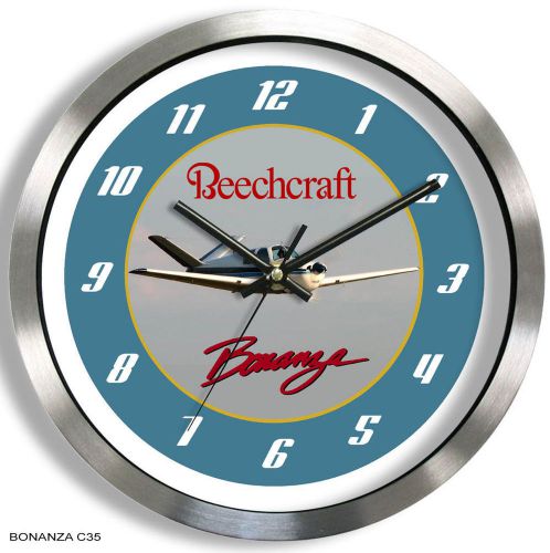 Beechcraft bonanza metal wall clock c35 v35 a36 g36 f33 f33a choice of 5 models