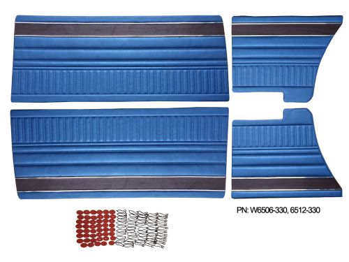 Pg classic w6506-340 1972 duster 340, demon woodgrain door panel blue