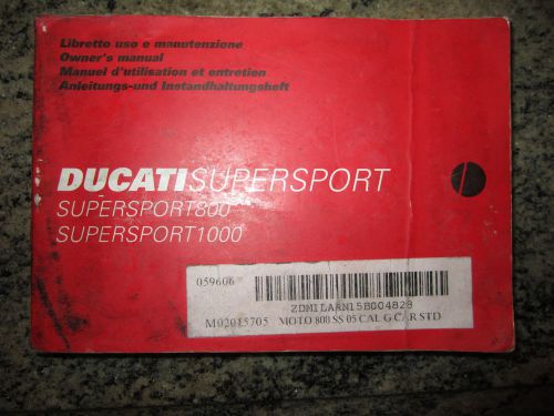 Ducati oem 800 supersport / 1000ds supersport #3  owners manuel