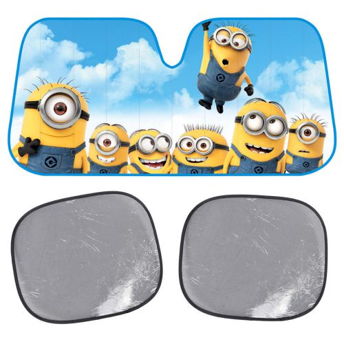 Despicable me minions window sun shade windshield visor w/ anti glare sunshade