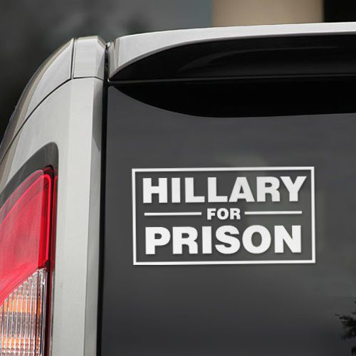 Hillary for prison vinyl decal sticker anti-hillary clinton - trump - bernie