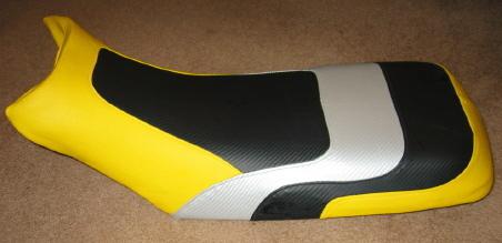Honda 300ex yellow silver stripe motoghg seat cover #ghg16311scptbk16410