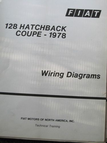 Fiat 128 hatchback coupe 1978 factory wiring diagrams