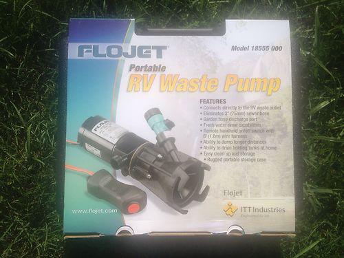 Flojet rv camper portable waste water pump kit 18555-000 new in case - free ship