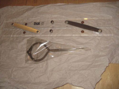 Lot w &amp; hc navigation dividers map brass/stainless england n weems &amp; plath #145