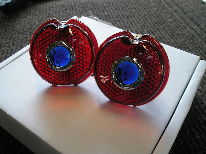 New replacement pair of blue dot tail light lens for the 1939 chevrolet !