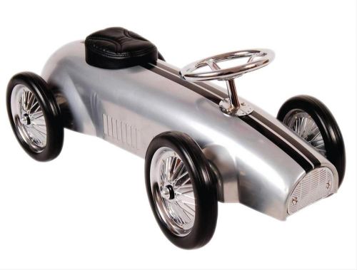 Ghh ride-on racer child&#039;s toy classic sedan silver 32&#034; l 13&#034; h 14&#034; w ea