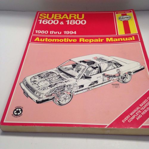 Haynes subaru 1600 &amp; 1800 1980-1994 automotive repair manual