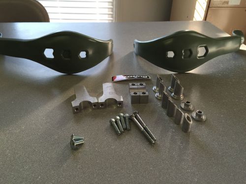 Atv   hand guards for most models universal fit aluminium &amp; steel bars