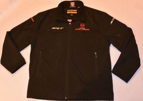 Dodge challenger srt black lightweight jacket! embroidered logos front &amp; back! l