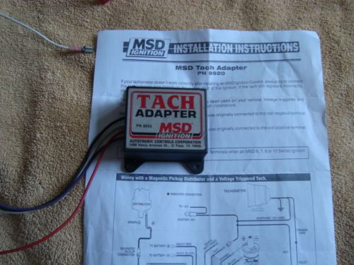 Msd tach adapter 8920