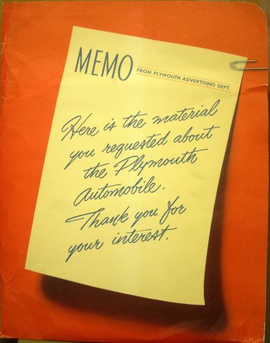 1955 plymouth portfolio with eight dealer brochures originals belmont sport car