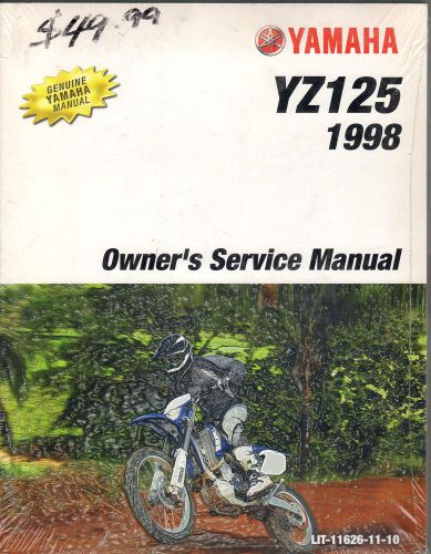 1998 yamaha motorcycle yz125  lit-11626-11-10 owner's service manual (901)