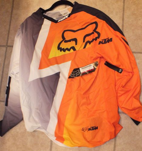 Ktm fox racing dirt bike motorcycle jersey - men's medium -orange -new with tags
