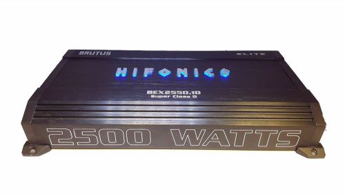 Hifonics brutus elite bex2550.1d 2500 watt monoblock class d subwoofer amplifier