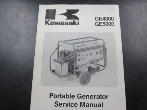 Kawasaki ge4300 ge5000 oem generator service manual p/n 99924-2040-01 new