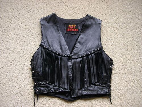 Ladies motorcycle vest hot leathers