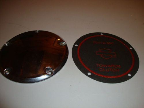 Harley davidson twin cam 88 clutch inspection chrome derby cover !!!