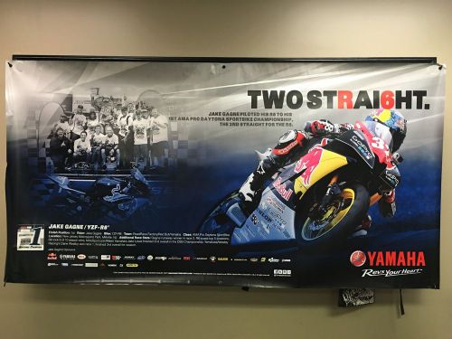 Yamaha jake gagne "two strai6ht" dealer banner 94" x 48"