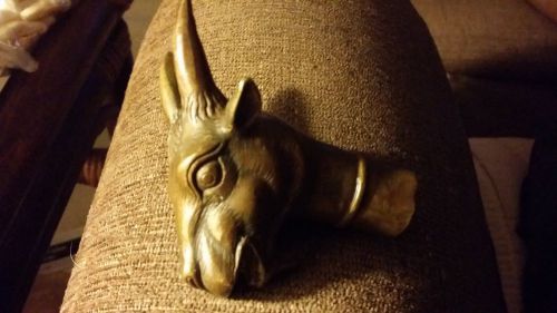 ☆ vintage shift knob ☆  cane top ☆ brass goat ☆ many uses ☆ free shipping ☆