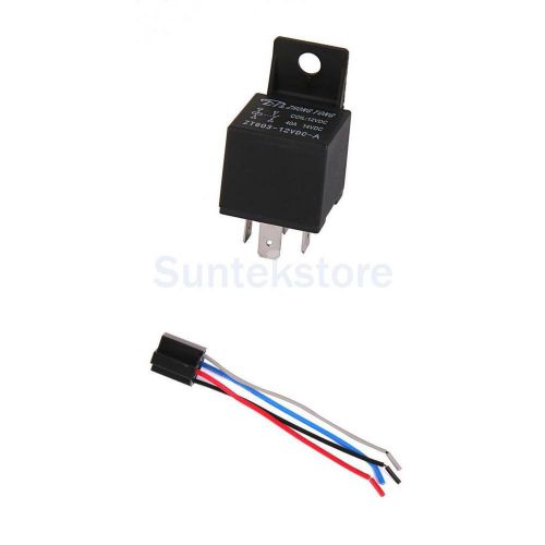 Zt603-12v-a-s car auto truck dc 12v 40a 40 amp spst relays &amp; socket 4pin 4 wire