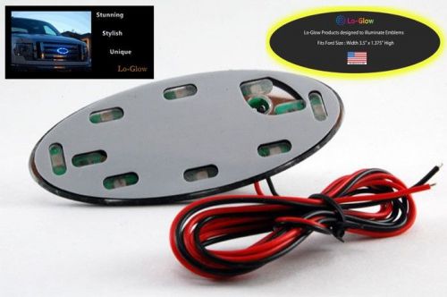 Yellow led lo-glow light assessory for your 3.5&#034; wide ford emblem badge