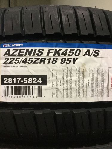 2 new 225 45 18 falken azenis fk450 a/s tires