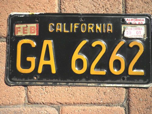 California trailer license plate - 1963 thru 1969 - original - yom / dmv clear
