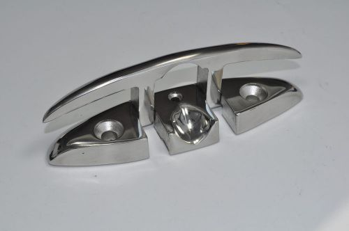 Stainless steel folding stud mount cleat 6&#034; inch cleat for boat