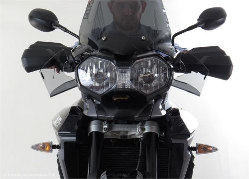 Triumph tiger 800 explorer wind air deflectors pair clear made uk (pb)