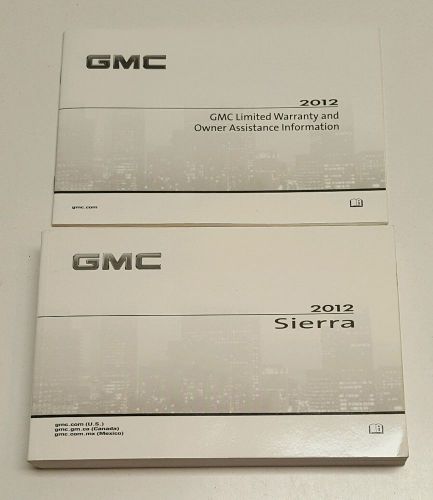 2012 gmc sierra owners manual 1500 2500 3500 gas denali slt sle z-71 4×4 2wd