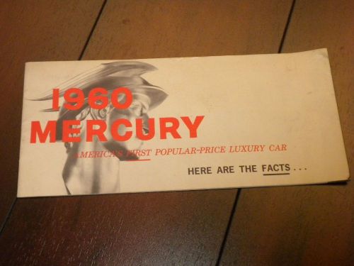1960 mercury original facts information booklet monterey montclair park lane ++