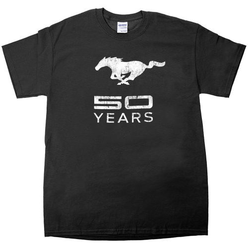 Apparel mustang t-shirt short sleeve black &#034;50 years&#034; large