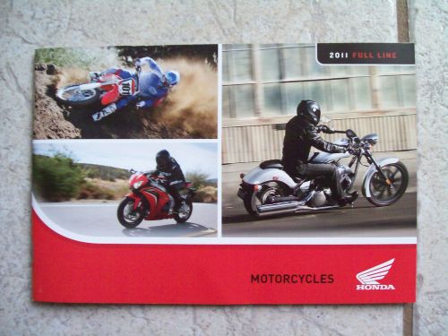 2011 honda full line motorcycles atvs-bid red sales brochure mint