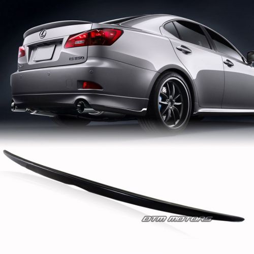 Black ready to paint abs plastic rear tail trunk spoiler for 06-11 lexus is250